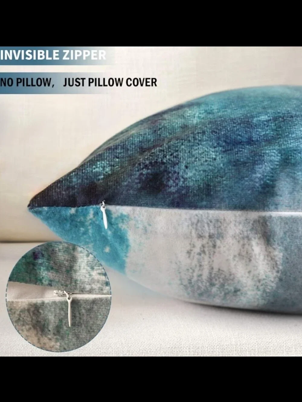 💕NWOT Abstract Turquoise/Teal/Grey 20x20 Pillow Covers
